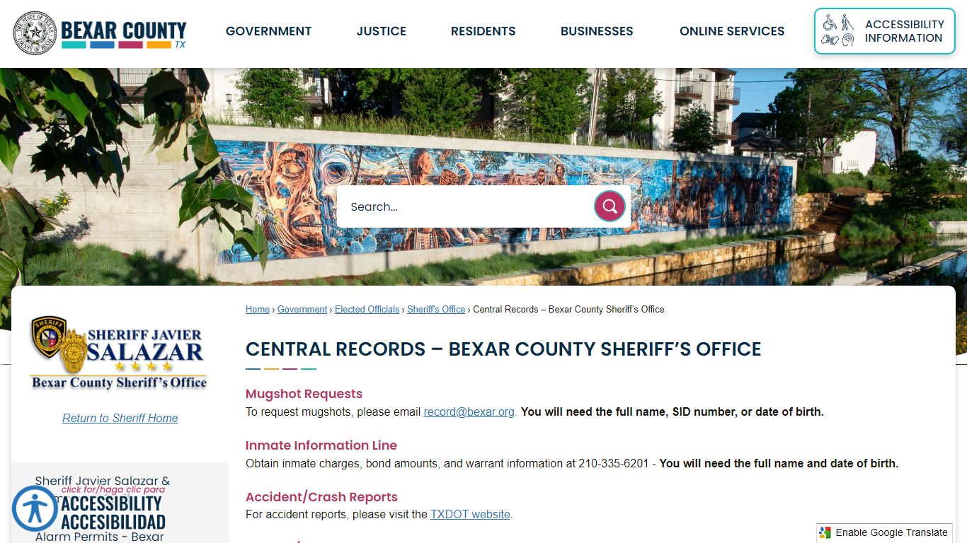 Central Records – Bexar County Sheriff’s Office