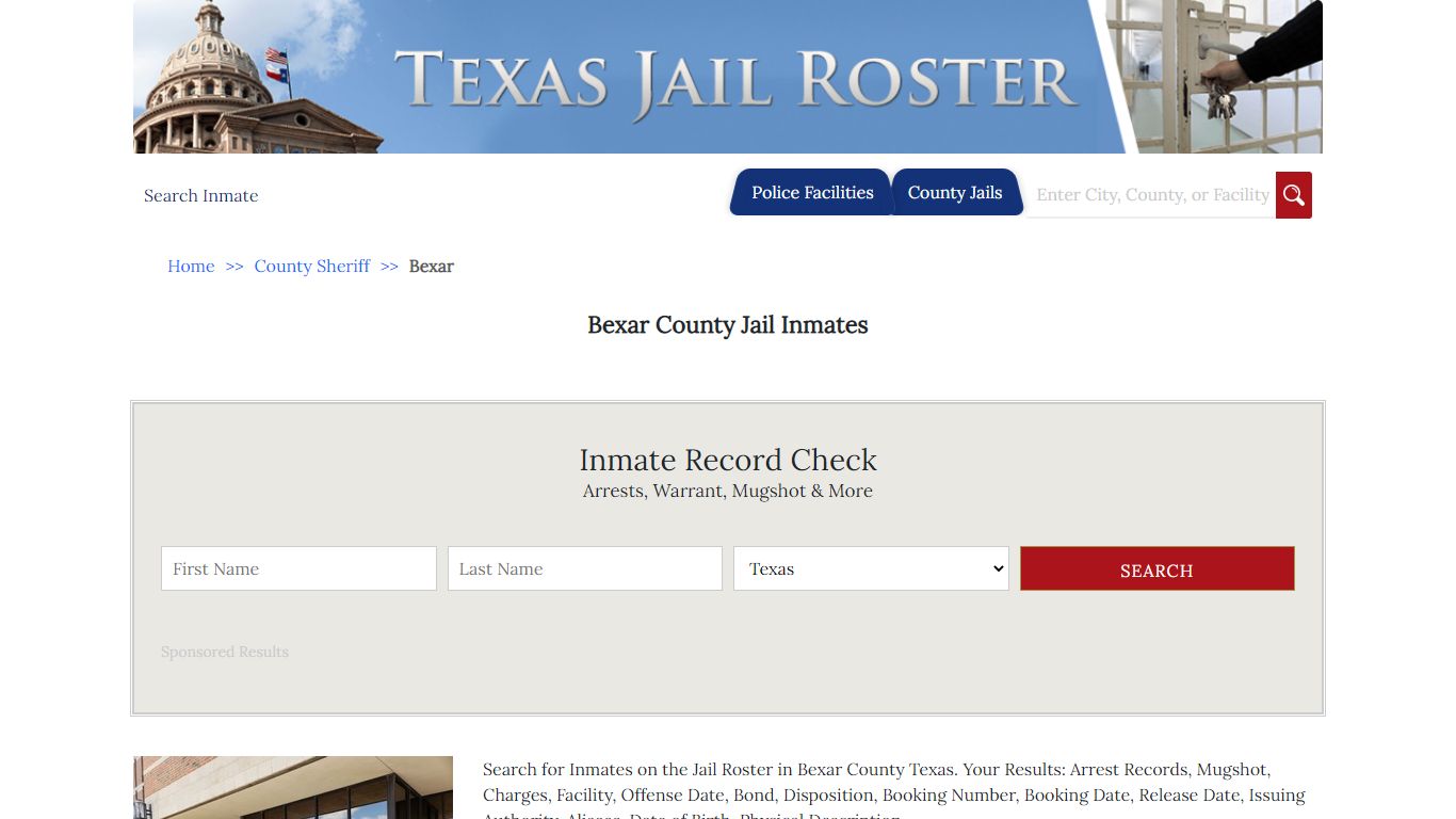 Bexar County Jail Inmates - Jail Roster Search